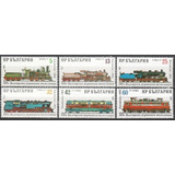 BuLGária Série De Selos Locomotivas Trens 1988