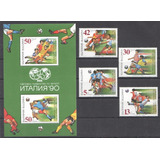 BuLGária Série Selos Bloco Copa Do Mundo Futebol Itália 1990
