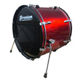 Bumbo Bateria Premium 22 Vermelho Vinho C Os Pés