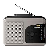 Burko 234 Toca Fitas Portátil Rádio Am Fm Conversor De Fita Cassete Para Mp3 Gravador De Som Alto Falante Embutido Com Entrada Para Fone De Ouvido