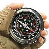 Bússola De Mão Para Camping Caminhada Trilha Pesca Ciclismo Sobrevivência Montanhismo Portátil Prata