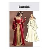 Butterick B4571 Vestido Medieval Feminino Renascentista Fair Padrão De Costura Tamanhos 6 12