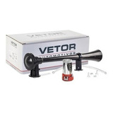 Buzina 12v Vetor Vt301p C Compressor A Ar Cornetão Preta