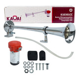 Buzina Ar C Compressor 12v Metal Cromada Marítima Caminhão
