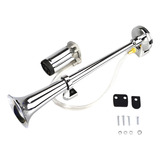 Buzina Ar C Compressor 12v Metal Cromada Marítima Caminhão