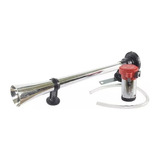 Buzina C 1 Corneta Vetor Cromada Compressor 12v 47cm