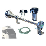 Buzina Caminhão Marítima Navio Cromada 45cm 12v C compressor
