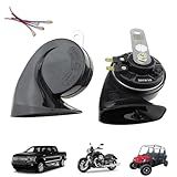 Buzina De 12 V Para Carro Caminhão Motocicleta Buzina Automática Impermeável Tom Alto E Baixo Ajuste Universal Buzina Elétrica Super Alta Buzina De 12 V Buzina De Substituição Para Carro