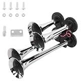 Buzina De Ar Super Alta Brilluxa 150dB Para Caminhões Carros Barcos Buzina De Trem De 4 Trombetas Com Solenóide Universal Para SUVs Caminhões Motocicletas