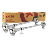 Buzina Marítima Ar 74cm Metal Cromada Caminhão 12v 24v Par
