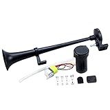 Buzina Operada A Ar 12V 24V 17 150DB Buzina De Ar Com Compressor Buzina De Carro Buzina De Caminhão Trem Marítimo Motocicleta Motocicleta Cor Com Motor Preto Tamanho 12V