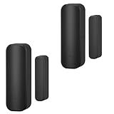BVAZTVP Sensores De Porta E Janela WiFi- Detectores Inteligentes De Portas Abertas-fechadas Para Segurança Doméstica- Preto- Pacote Com 2 -bateria Não Incluída-