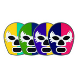 By Mexico Lucha Libre Mask Coasters Para Bebidas Pvc Flexív