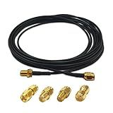 BYDPETE SMA Macho Para SMA Fêmea RG174 RF Cabo Coaxial SMA WiFi Cabo De Extensão Antena Anteparo 3 M 4 Peças RF Coaxial SMA Kit Adaptador Para Antena SDR Rádio Amador Antena 3G 4G LTE