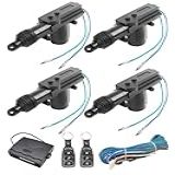 Bylikeho Kit De Trava De Porta Elétrica 4 Peças Acessórios Para Carro Kit Universal De Trava Remota Sistema De Entrada Sem Chave De Carro Com 2 Controles Remotos Atuador De Fechadura De Porta De