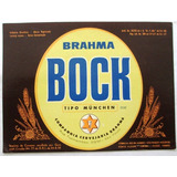 C1392 Rótulo Cerveja Brahma Bock Tipo Munchen   Cia Cerveja