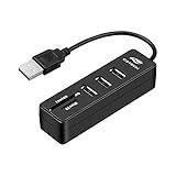 C3Tech Hub USB 2-0 5 Portas HU-L200BK Preto USB 2-0-3 Entradas USB- 1 Entrada De Cartão De Memória SD E 1 Entrada De Cartão De Memoria TF-Micro SD