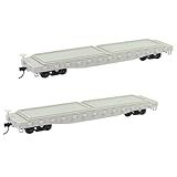 C8741JJ 2 Peças Escala HO 1 87 Em Branco Desmontado Sem Cloored Vagão Ferroviário Modelo De Carro Plano