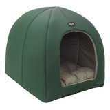 Cabana 2x1 Verde Avuk Pet Cama Cachorro Gato Toca Casa