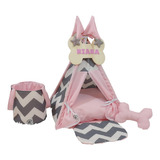 Cabana Pp Cesto Organizador Pet Plaquinha Kit Toca Cama Gato