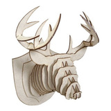 Cabeça De Alce 3d Decorativa Para Parede Mdf Quebra cabeça