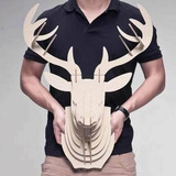Cabeça De Alce 3d Decorativa Para Parede Mdf