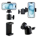 Cabeça De Bola Suporte Celular Kit P Tripé Rosca 1 4 Full