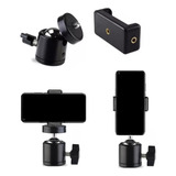 Cabeça De Bola Suporte Celular Kit P Tripé Rosca 1 4 Nf