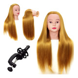 Cabeça De Boneca Manequim De Treino Cabelo Orgânico Longo