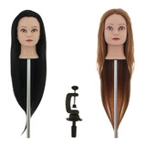 Cabeça De Boneca Sintético Para Treino De Corte E Penteado Cabeleireiro Barbeiro