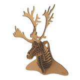 Cabeça De Cervo 3d Em Mdf 3mm Troféu De Parede Decorativo