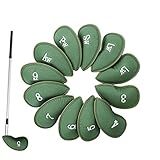 Cabeça Golfe Couro PU Easy On Off Golf Driver Headcover Com Números Conjunto Capas Para Tacos Golfe Com 12 Peças Para A Maioria Dos Ferros Ngumms