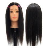Cabeça Manequim Com Suporte Para Treina 100 Cabelo Humano