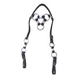 Cabeçada 3 Argolas Na Testeira Couro Legítimo Grande Oferta