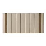 Cabeceira 1-40 Cama Box Casal Painel Quarto Cama Cabeceira Barcelona -Bege-Courino-