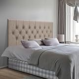 Cabeceira Bege Queen 1 60 Cm Com Capitonê Estofada Suspensa Suede Cama Box Quarto Painel Para Parede