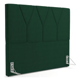 Cabeceira Cama Box Casal 140cm Aura Suede Verde