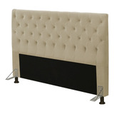 Cabeceira Cama Box Casal 140cm Cristal Suede Bege Js Móvei