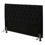 Cabeceira Cama Box Casal 140cm Cristal Suede Preto Js