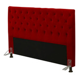 Cabeceira Cama Box Casal 140cm Cristal Suede Vermelho Js