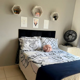 Cabeceira Cama Box Casal Estofada Módulos Várias Cores 140cm