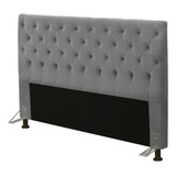 Cabeceira Cama Box Casal King 195cm Cristal Veludo Cinza J