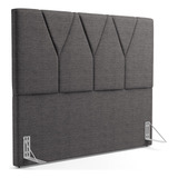Cabeceira Cama Box Casal Queen 160cm Aura Linho Cinza Escuro
