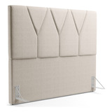 Cabeceira Cama Box Casal Queen 160cm Aura Linho Cru Cor Creme
