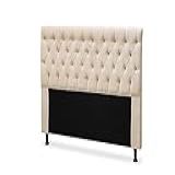 Cabeceira Cama Box Casal Queen 160cm Cristal Suede Bege JS Móveis