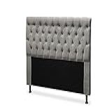 Cabeceira Cama Box Casal Queen 160cm Cristal Suede Cinza JS Móveis