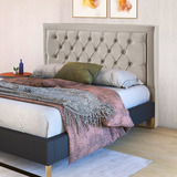Cabeceira Cama Box Casal Sofia 1 40 Cm Suede Veludo