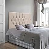 Cabeceira Cama Casal Queen Box Estofada 1 60 CAPITONÊ Suspensa Areia Suede