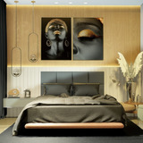 Cabeceira Cama Queen Estofada Modulada Adesiva Cinza 160x60