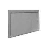 Cabeceira Casal Reta Luxo 140x60 Suede Cinza Tachas Fumê